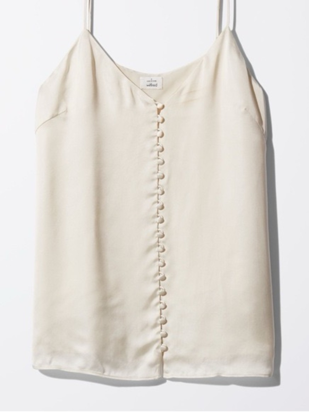 Wilfred Marquis Ivory Satin Buttoned Camisole